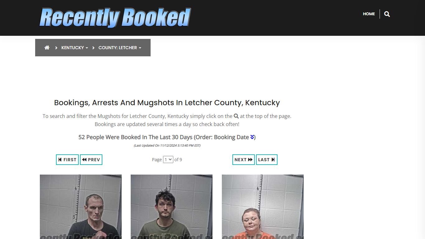 Bookings, Arrests and Mugshots in Letcher County, Kentucky