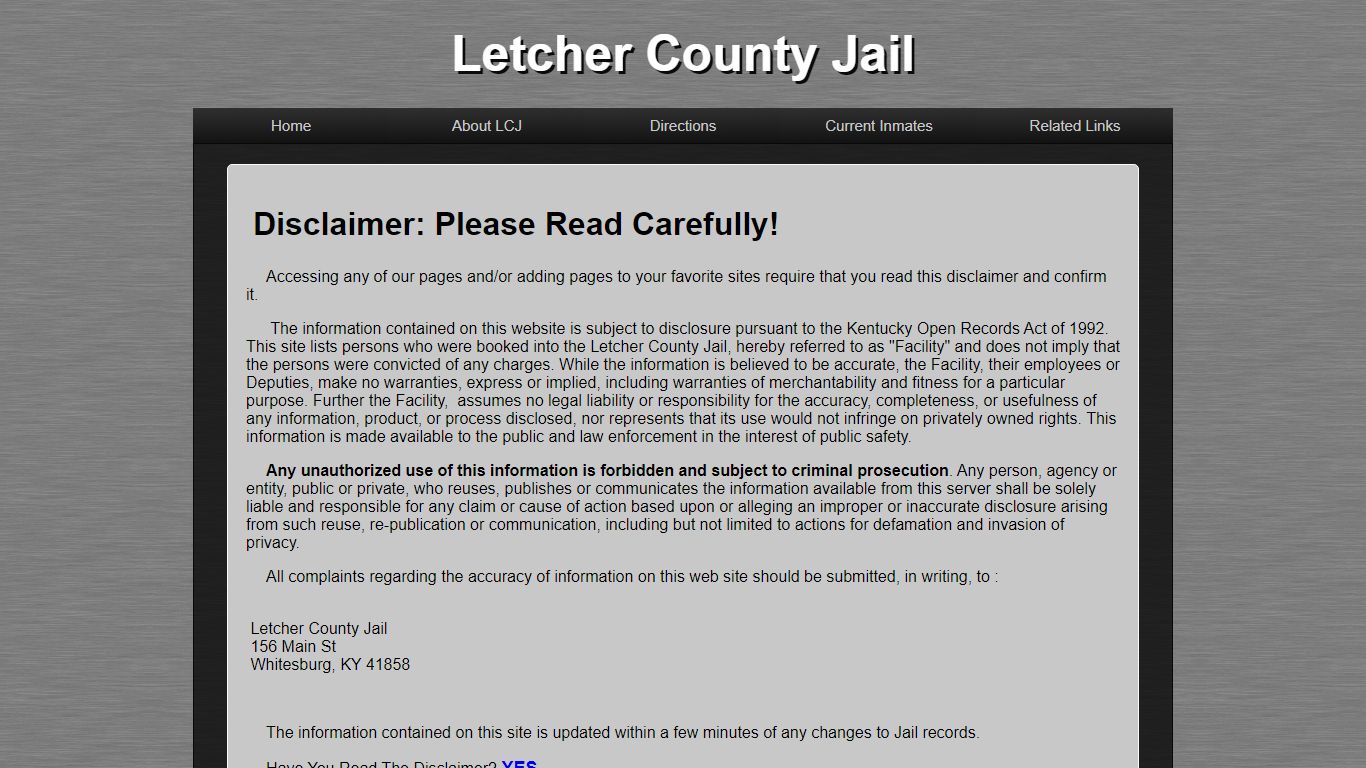 Letcher County Jail