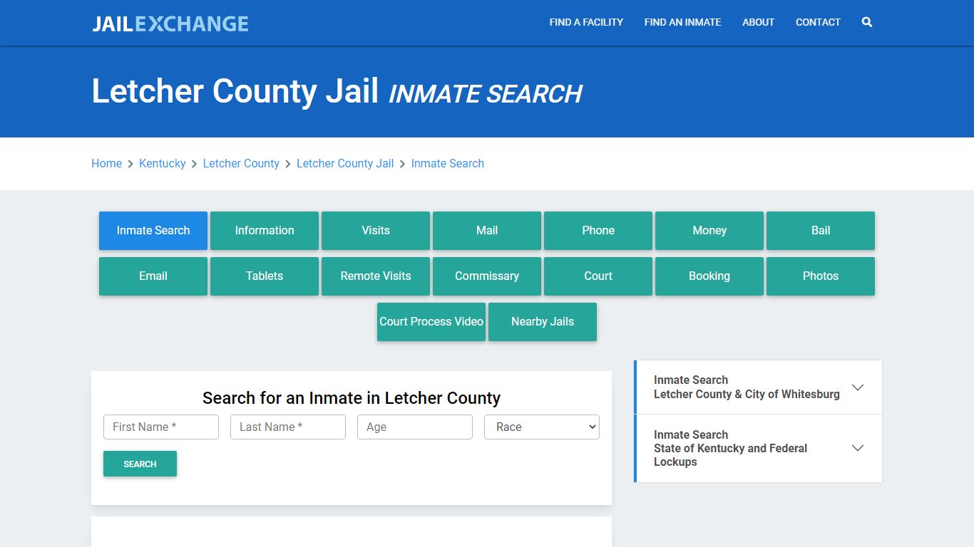 Letcher County Jail, KY Inmate Search: Roster & Mugshots