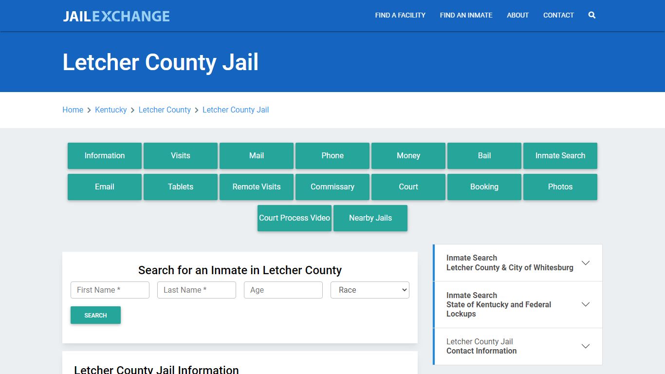 Letcher County Jail Roster Lookup, KY, Inmate Search